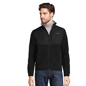 Lands End Men’s T200 Fleece Jacket Blqck Regular Large